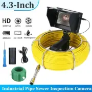 Sewer Camera 4.3 in LCD Monitor HD Drain Pipe Inspection Camera Borescope IP68