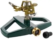 Lawn Sprinkler with Metal Base, Lawn Sprinkler Rotatable 360° for Large Area Covers, Irrigation System for Lawns, Plants, Garden Watering, Lawn Squeegee