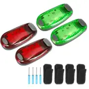 LED Safety Light, Bicycle Tail Light Running LED Light Green, Red