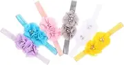 [RORPOIR] 6pcs Hair Bands Soft Cloth Headbands Flower Design for Boy Girl Adorable Boy Girl Hair Accessories for Showers and Celebrations