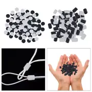 10/20/50/100pcs Silicone Cord Locks Adjustable Toggles Plastic Spring Loaded