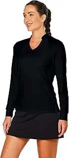 [Hebepol] Women's Golf Polo Shirt Long Sleeve Fit T-Shirt Breathable Quick-Dry Casual Sports Work Tennis Tops