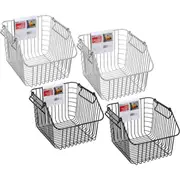 4x Boxsweden 28cm Wire Stackable/Stacking Fruits/Veggies Storage Basket Asst.