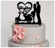 Wedding, Cake topper, Bride and Groom, Classic Scooter themed wedding