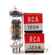 2 RCA 12X4 Full Wave Cathode Power Rectifier Audio Vacuum Tube Valve- Bangybang.