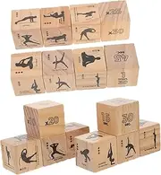 ifundom 4 Set Sports Game Dice Workout Dice Gaming Dice Small Exercise Dice Fitness Dice Party Dice Yoga Dice Exercise Game Dice Gaming Exercise Dice Exercise Dice Toy Wood Dice Wooden