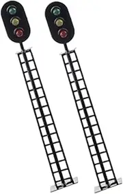 2pcs Miniature Traffic Light Model Scene Decor for Model Railroads Traffic Signal Lights for Creative Expression and Realistic Layouts
