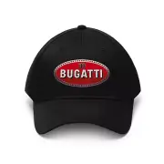 Bugatti Racing Black Hat Baseball Cap Size S/M And L/XL
