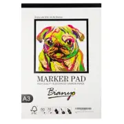 XL Bleedproof Marker Paper Pad, A3(11.69"X16.54"), 50 Sheets, 18 LB / 70 GSM,...