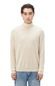 Gobi Cashmere Turtle Neck in Off White at Nordstrom, Size Medium Eu