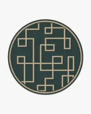 245' Round | Machine Washable Runner Rug | Kid & Pet Friendly | Indoor Rug | Jonathan Adler Athens Teal Green Rug | Ruggable