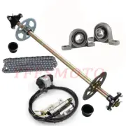740mm Rear Live Axle Kits Brake Sprocket Assembly for Go Karts Mower E-Bike Golf