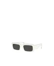 Prada Eyewear Rectangle-Frame Sunglasses 54 White