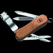 VICTORINOX NailClip 580 Walnut Pocket Knife w/Nail Clipper Switzerland New w/Box