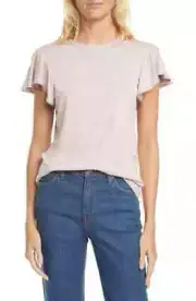 NWT Ted Baker Beaded Detail Flounce Sleeve Top Color Dusty-Pink Sz. 2 UK/ 4-6US
