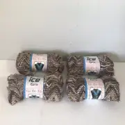 4 New Skiens Ice Yarns Cha Cha Cha 6 Super Bulky 10m 75Gr ea. Acrylic Polyester