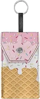 Sellikakes Ice Cream 1-3 Pieces Tissue Holder Portable Tissue Purse Pockets Travel Tissue Pouch Small Size Tissue Organizer for Purse Coins Easy to Carry