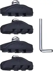 Lljsszr V-Type Brake Pads, V-Type Brake Blocks Set with Hex Nuts and Spacers, Caliper Brake Pads for Mountain Bikes