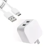 Dual USB Power Adapter &Type C Cable for Samsung Galaxy A51 5G UW SM-A516U A516V