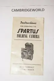 SPARTUS FOLDING CAMERA INSTRUCTION MANUAL GUIDE BOOK ORIGINAL
