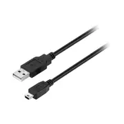 PRO2 LC7186 USB-a To Mini USB-B Lead - 2M 5-Pin To 5-Pin Usb2.0 Clear Cable Sheath USB-a TO MINI