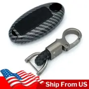 5-Button Carbon Style Key Case Remote Fob Cover Shell For Nissan Altima Sentra