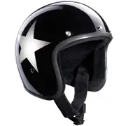 Bandit Jet Star Black Jet Helmet, black-silver, Size M for Men Black Silver