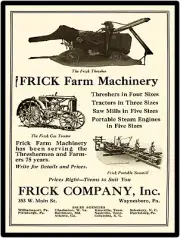 1928 Frick Farm Machinery New Metal Sign: Thresher Tractor Large Size: 12 x 16"