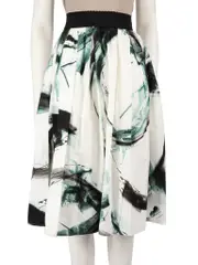 Paint Pattern Knee Length Skirt