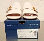 Cole Haan Women's Crosby Slide Sandal, Ivory Leather/Natural STK, 7