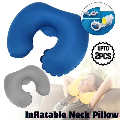 Portable Inflatable U Shaped Travel Neck Pillow Travel Flight Head Rest Cushion