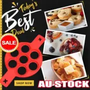 7 Round Silicone Pancake Nonstick Maker Mould Egg Flip Ring Maker Omelette AU