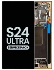 OEM Original Samsung Galaxy S24 Ultra 5G OLED Display Yellow Frame(Service Pack)