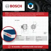 Alternator fits FIAT PALIO 1.9D 2001 on Bosch 46763533 46763534 46774430 Quality