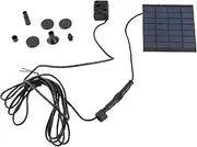 Solar Powered Fountain Pump Kit Easy Installation Material 4 Sprinkler Heads Garden Pool