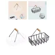1:8 1:6 Scale Miniature Alloy Storage Basket Micro Landscape Dollhouse Shopping