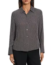 Theory Slim Classic Button Down Top
