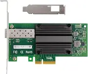 Aswalling 82599-1SFP/X520-DA1/E10G41BTDA PCIE2.0 X4 10G NIC Single Port Fiber Optic Server Network Card 82599EN Chip,
