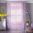 Decoration Bedroom Tulip Pattern Curtain Sheer Curtains Tulle Window Drapes