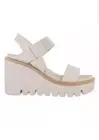 NEW ~ Mia Women's CIJI Sandals Off White Platform Wedge Shoes 42 / 12