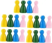 HOOTNEE 32pcs Pieces Flying Chess Pieces Game Chess Board Playing Tabletop Markers Educational Wood