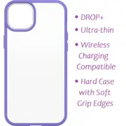 OTTERBOX Apple iPhone 14 Plus React Series Antimicrobial Case - Purplexing (Purple) (77-88878), Military Standard Drop Protection,Hard Case,Ultra-Thin