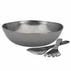 Lenox Cordova 3 Piece Aluminum Salad Bowl Set with Servers