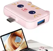 Type-C Docking Hub - Portable Laptop Dock | Multiport Adapter for Laptops & Phones | Portable Laptop Dock | Compact Laptop Dock for Tablets, Phones & Computers, Fast Data Transfer & Charging