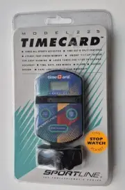 Vintage Sportline TimeCard Model 225 Digital Stopwatch in Original Package