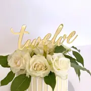 Acrylic Gold 'Twelve' Birthday Cake Topper