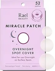 Rael Miracle Overnight Spot Cover - Thicker & Extra Adhesion, Hydrocolloid Acne Pimple Patches, Blemish Spot Stickers for Face, Absorbing Cover, 3 Sizes (52 Count)