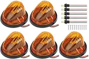 5Pcs Led Cab Roof Marker Lights 12V Warning Lamp Dome Light Compatible for Trailer Pickup Truck Rv