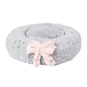 Round Snowflake Pet Calming Bed