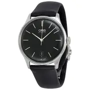 Original Oris John Coltrane Automatic Black Dial Black Leather Watch 733-7681-4084LS